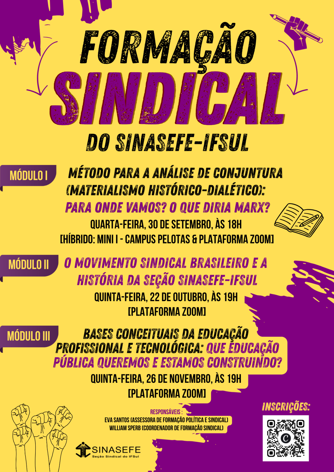 Sinasefe-IFSul lança projeto de formação sindical